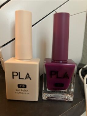Nail Polish Duo — Cream and Plum Shades